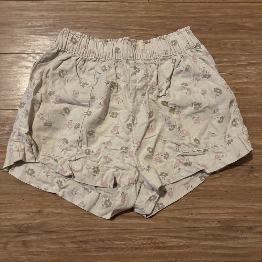 Harlow Cream and Pink High Waist Shorts